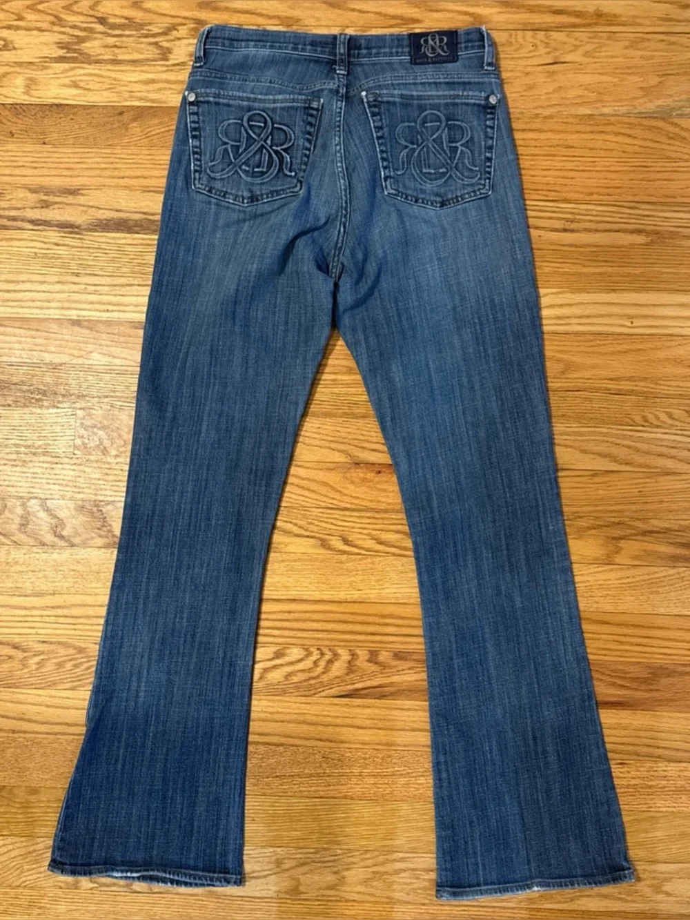 Rock & Republic Roth Jeans Womens Flared Mid Rise Stretch Blue Denim Sz 12 - Picture 11 of 13